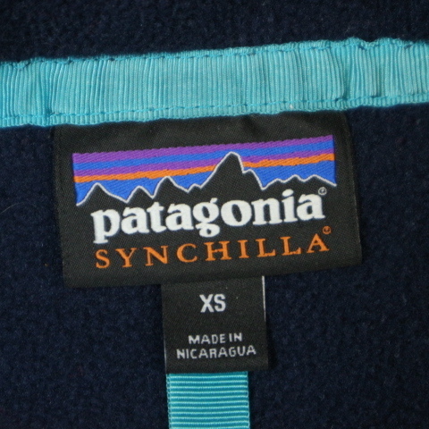 patagonia SYNCHILLA スナップT XS ネイビー レッド フリース ジャケット プルオーバー パタゴニア シンチラ 2016年製 アウトドア 25580_画像4