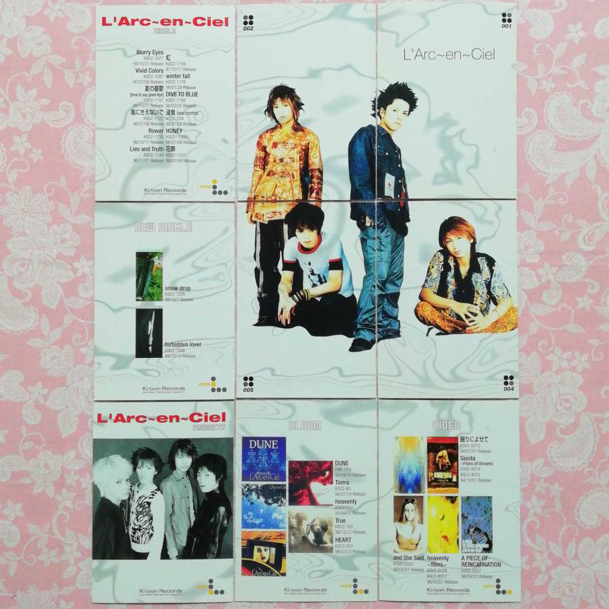 ラルク トレカ パーコレ1 No 001~009【非売品】『初回限定CD ラルク トレカ パーコレ1 No 001~009【非売品】『初回限定CD