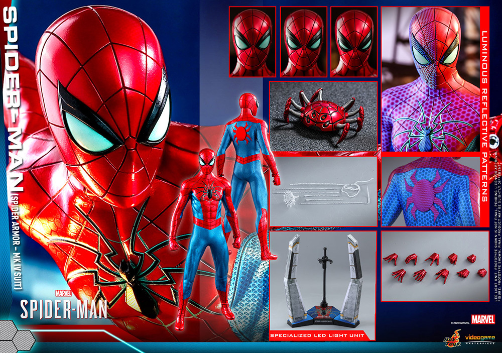 1/6 ホットトイズ ビデオゲーム・マスターピース Ｍａｒｖｅｌ’ｓ　Ｓｐｉｄｅｒ－Ｍａｎ スパイダー・アーマーＭＫ ⅠＶスーツ版