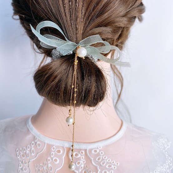 ヘアゴム ヘアアクセサリー  成人式  髪飾り ヘッドドレス  卒業式  結婚式  ブライダル