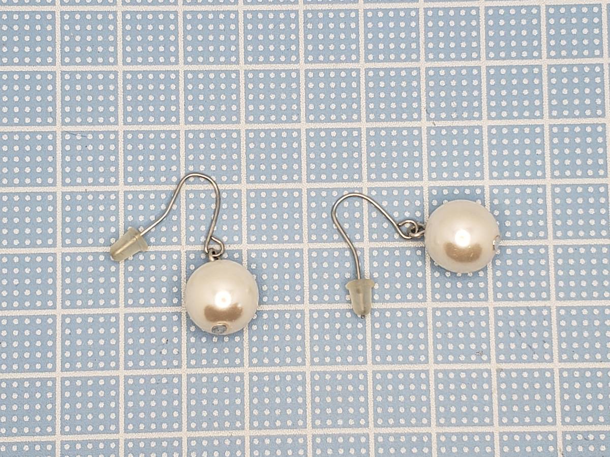 ★ハンドメイド イヤリングorピアス 250 樹脂フック・バネ(クリップ)式イヤリング金具など変更無料 パール★_画像3
