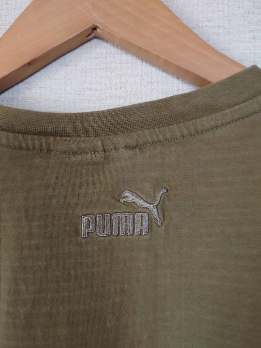 プーマ PUMA 【USED古着】長袖Tシャツ colorカーキーグリーン (XL) 　974-4K0125_画像7
