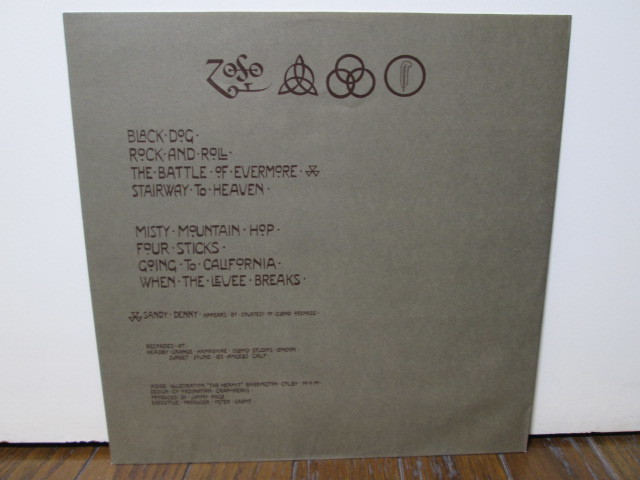 盤質A　レッド・ツェッペリン IV (Analog) Led Zeppelin IV アナログレコード　ワーナー赤白帯 vinyl_画像5