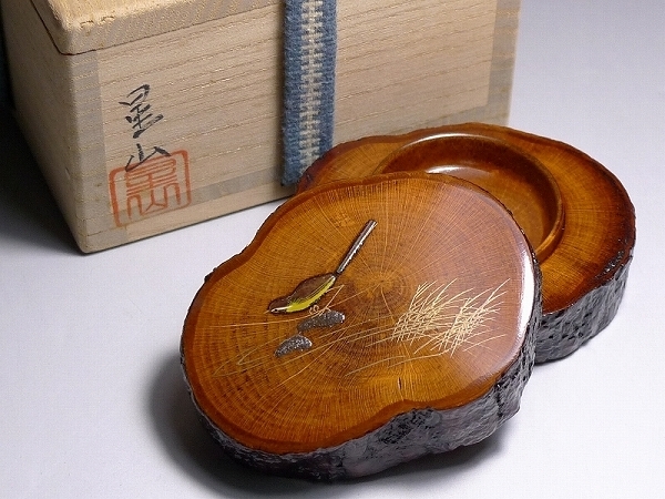 △60G483△茶道具・中林星山造螺鈿雀文蔦香合・共箱付 www.comoreyes.es