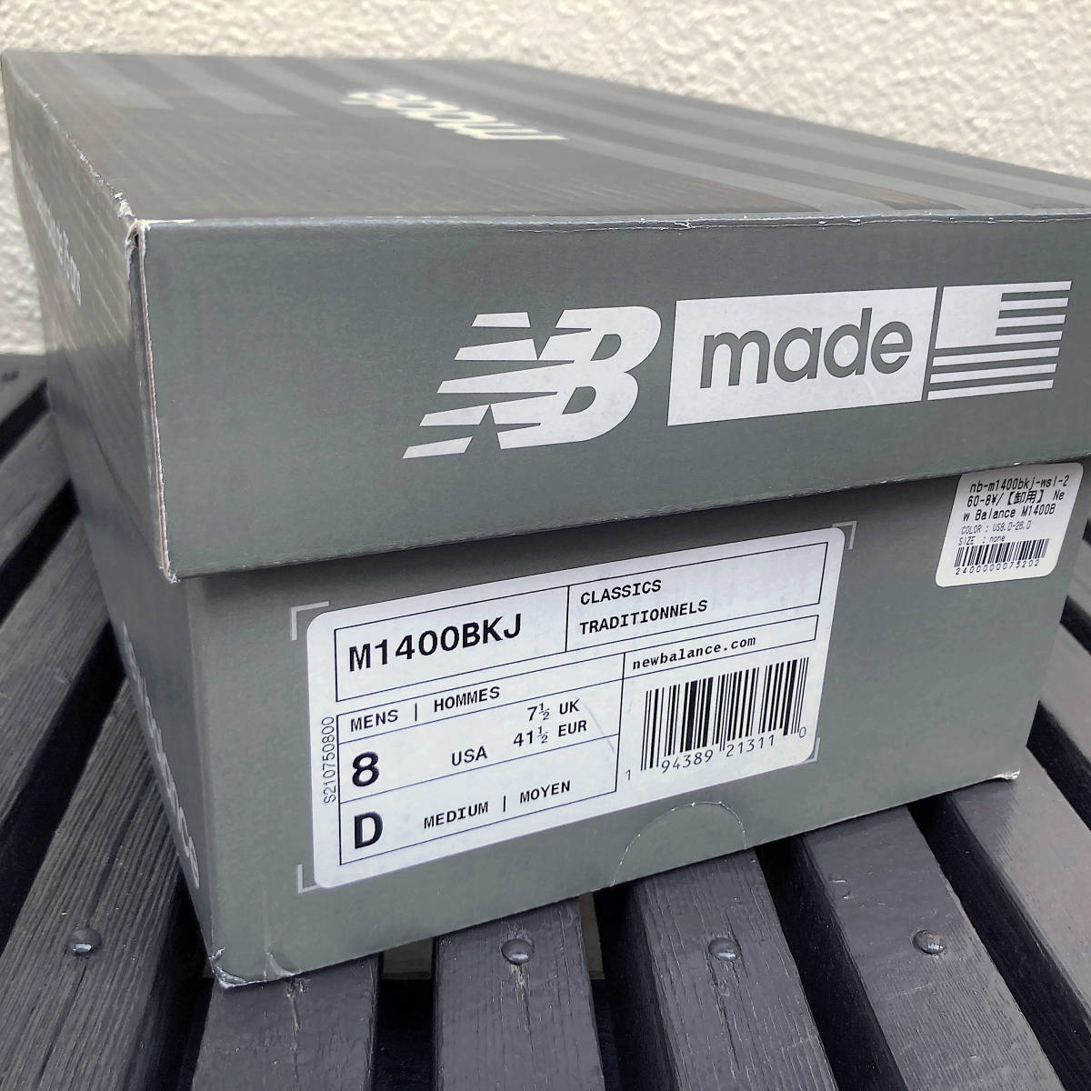 素晴らしい 26cm US8 BLACK×GRAY M1400BKJ Balance New USA製 限定