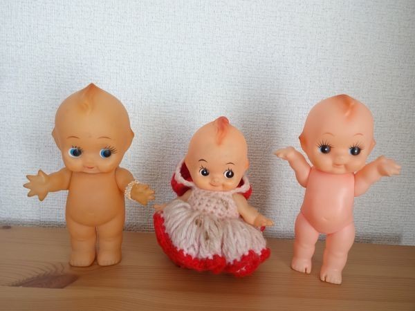 キューピー Qp人形 キャラクタードール 昭和レトロ ワリコー リッキー ワイド 服付 日本製 全長18cm 3個セット キューピー Qp人形 キャラクタードール 昭和レトロ ワリコー リッキー ワイド 服付 日本製 全長18cm 3個セット