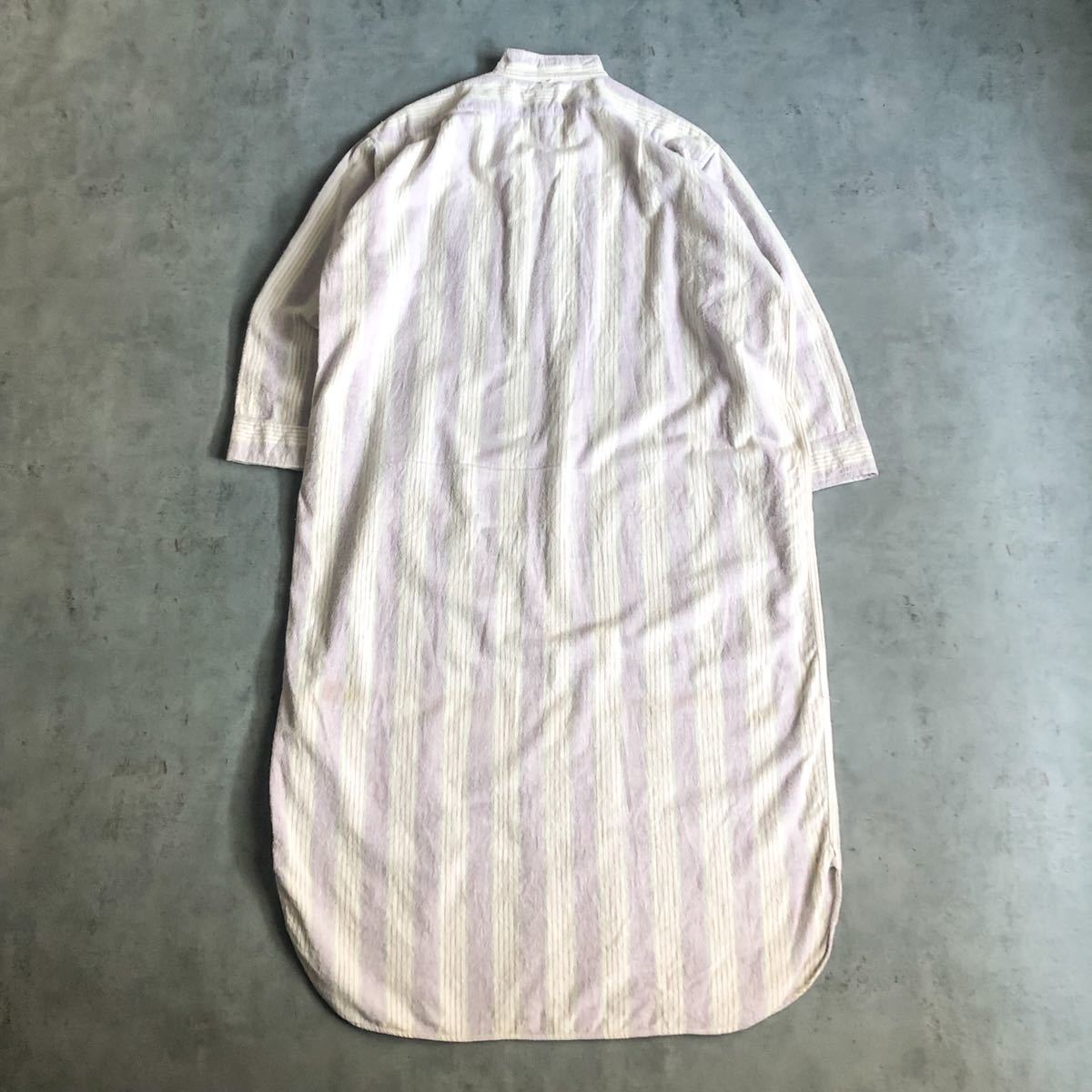 超希少! アンティーク 20s J.C.PENNEY AMOSKEAG アモスケイグ ストライプ柄 チャイナ パジャマシャツ / 古着 ビンテージ グランパシャツ_画像7
