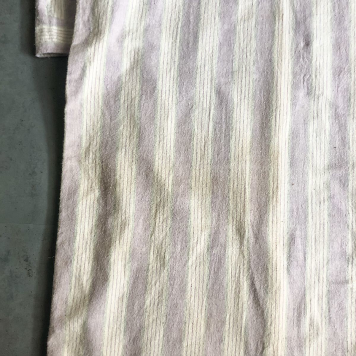 超希少! アンティーク 20s J.C.PENNEY AMOSKEAG アモスケイグ ストライプ柄 チャイナ パジャマシャツ / 古着 ビンテージ グランパシャツ_画像5