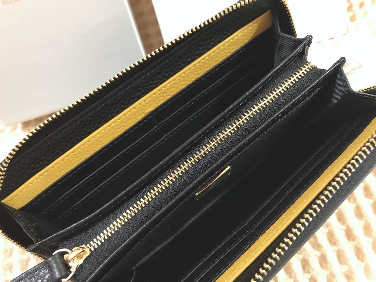 新品未使用 ヴィヴィアンウエストウッド 長財布 黒×黄色×グレー