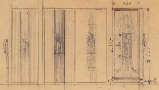 デザイン畫《朝香宮邸玄関扉》1931年