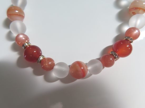  sardonyx, car ne Lien, orange moonstone, crystal. bracele 