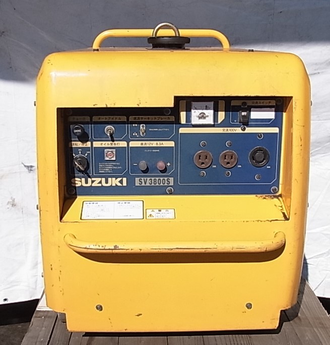 Yahoo!オークション - ま スズキ 防音型発電機 SV3800Sセル付 Yahoo!オークション - ま スズキ 防音型発電機 SV3800Sセル付