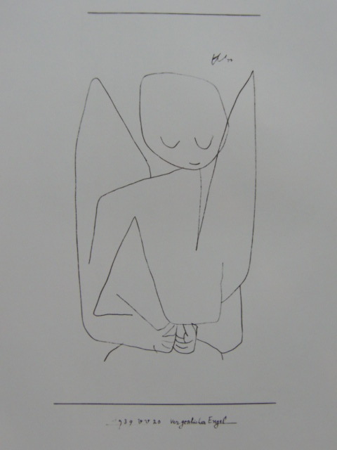 パウル・クレー、Paul Klee、【忘れっぽい天使】、希少画集・額装画、美品、新品額・額装付、送料無料