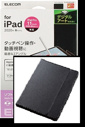 ◆新品 iPad レザーケース ブラック（手帳 型 カバー 格安 便利 保護 耐衝撃 人気 デザイン 良い ipad Pro 11インチ 2020年 _画像3