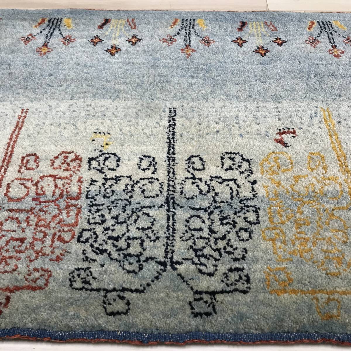 2022年最新入荷 【86cm×57cm】ギャッベ 手織り 草木染め イラン ...