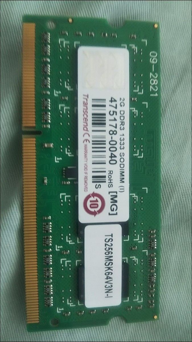 「送料無料」Transcend DDR3/1333/SODIMM/2GB