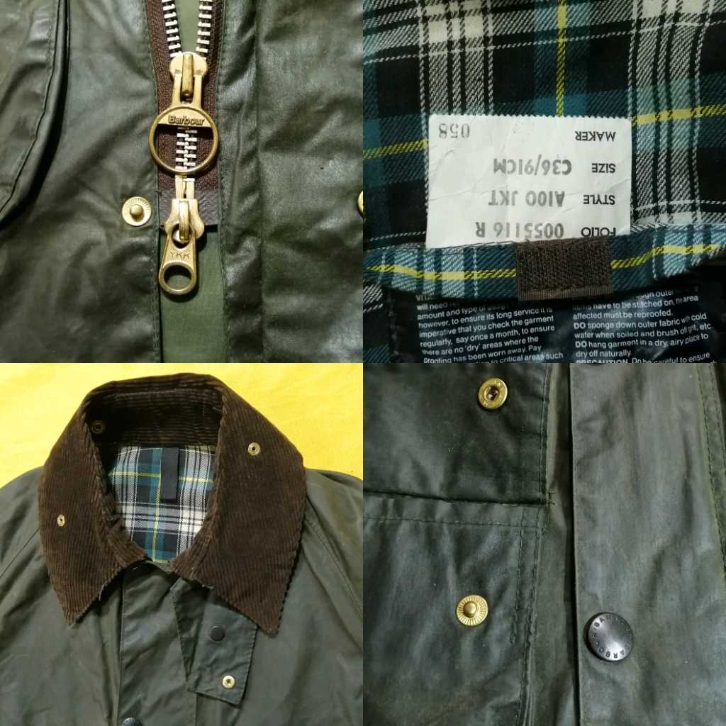 1980s ◎Mint c36 Barbour bedale バブアー ビデイル 4ポケット 2