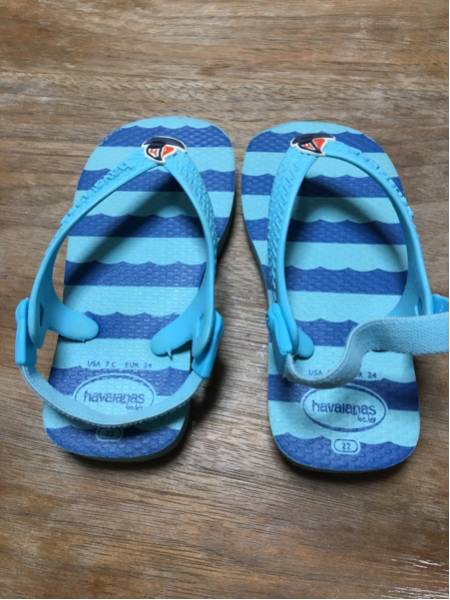 ハワイアナス havaianas 14.5cm ビーチサンダル マリン柄 ビーサン キッズ 幼児 保育所 幼稚園 _画像2