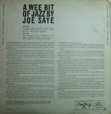 ３枚で送料無料【米EmArcy mono】Joe Saye/Wee Bit of Jazz_画像3