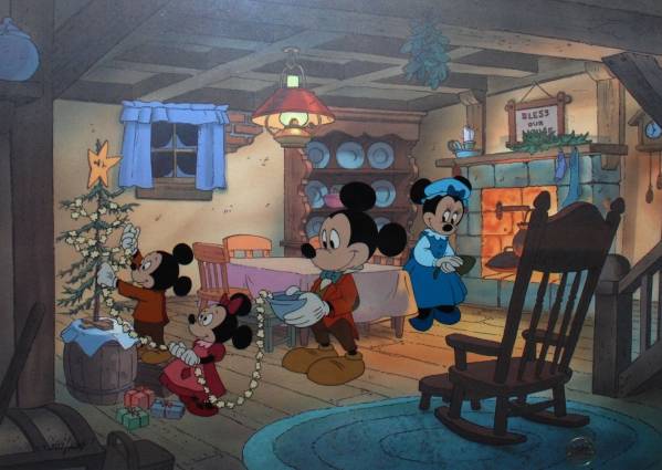 ディズニー ミッキー セル画 限定 Disney クリスマスキャロル_画像1