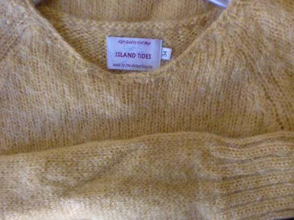 ISLAND TIDES モヘア セーター ニット イギリス製 34 マスタードイエロー シップス　　_画像1