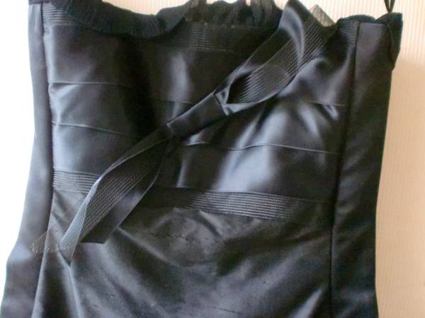 エディットフォールル イタリア製 リボン ブラックドレス 40 ワンピース 黒 ベアワンピ デザイナーズブランド_画像2