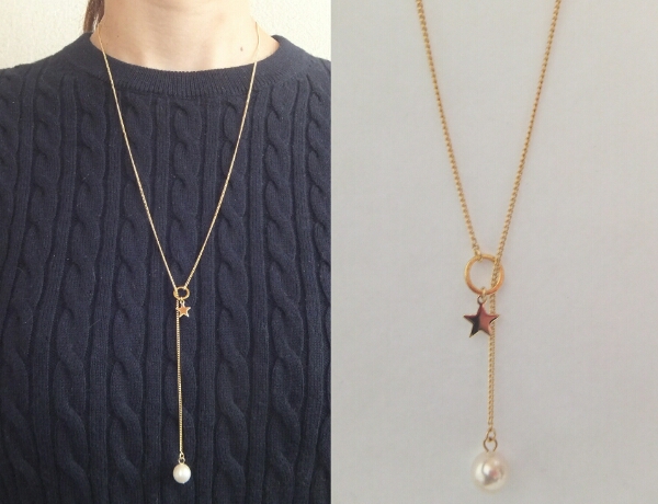  Star × pearl. lalieto necklace 