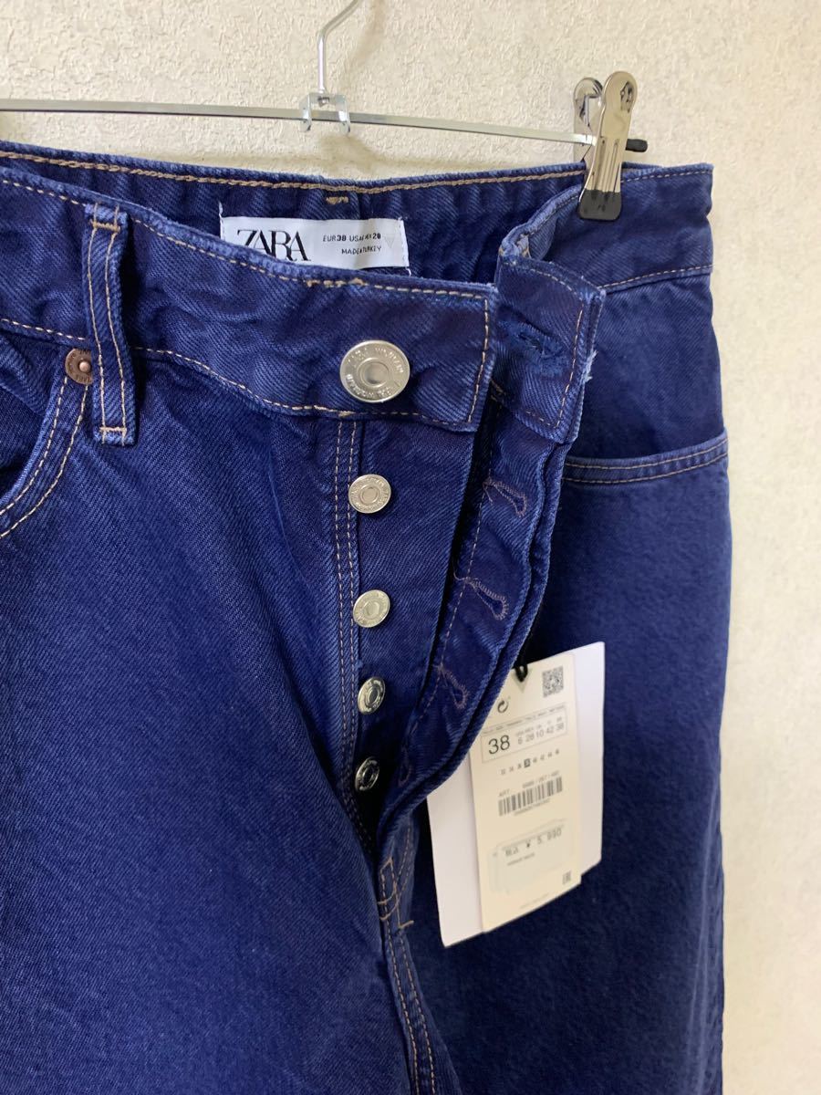 新品 ZARA バギーパンツ ワイドストレート デニム ジーパン 新品 ZARA バギーパンツ ワイドストレート デニム ジーパン