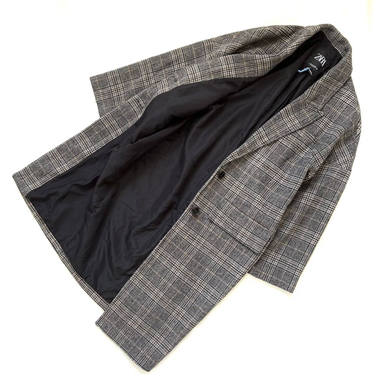 完売品 ZARA ザラ チェック柄 オーバーサイズ ロングコート 完売品 ZARA ザラ チェック柄 オーバーサイズ ロングコート
