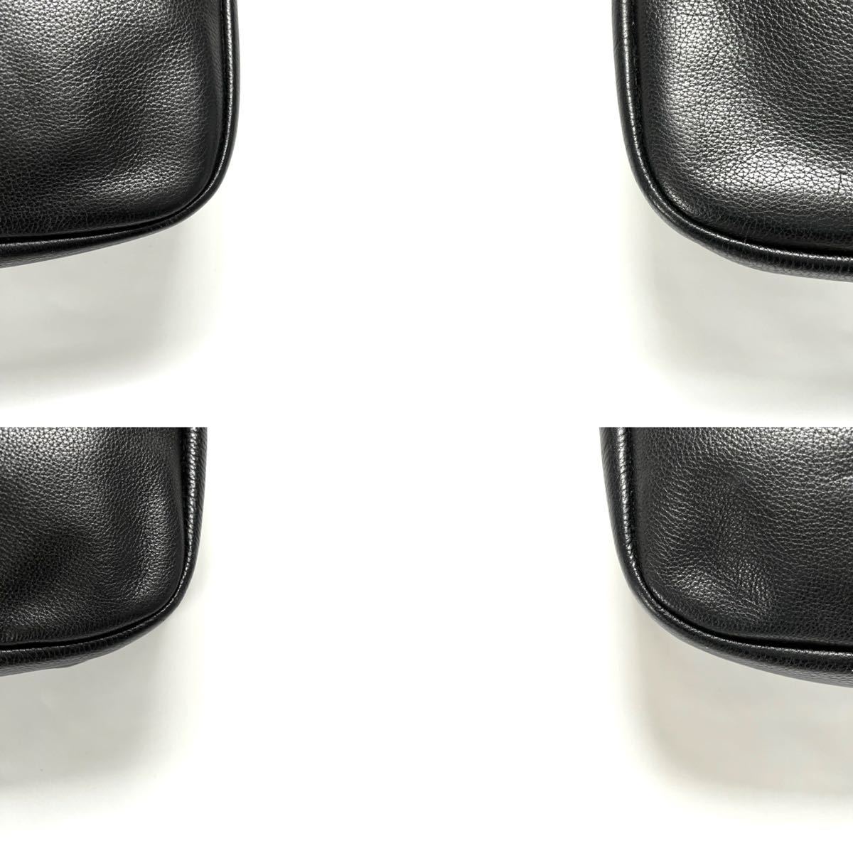 【送料無料】Longchamp ロンシャン 本革 レザー ロゴ刻印 ショルダーバッグ カバン ブラック 黒 レディース 斜め掛け
