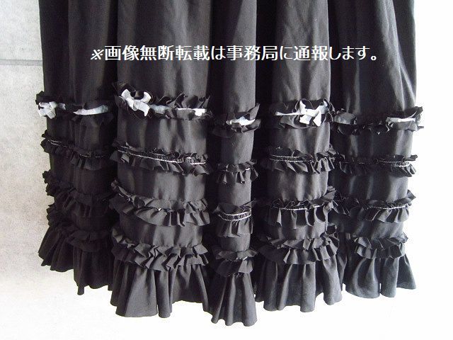 美品 2021SS COMME des GARCONS GIRL コムデギャルソン ガール フリル リボン ジャンパー スカート /サイズS ブラック  黒 定価75900円