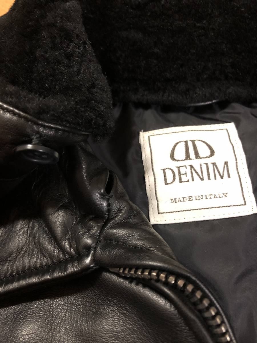 たしろ屋 名門ファクトリー「DENIM」社 黒レザーブルゾン 21万6,000円