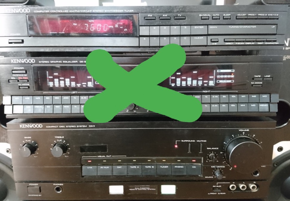 KENWOOD ROXY DG3 チューナー/アンプ/カセットデッキ(ジャンク KENWOOD ROXY DG3 チューナー/アンプ/カセットデッキ(ジャンク