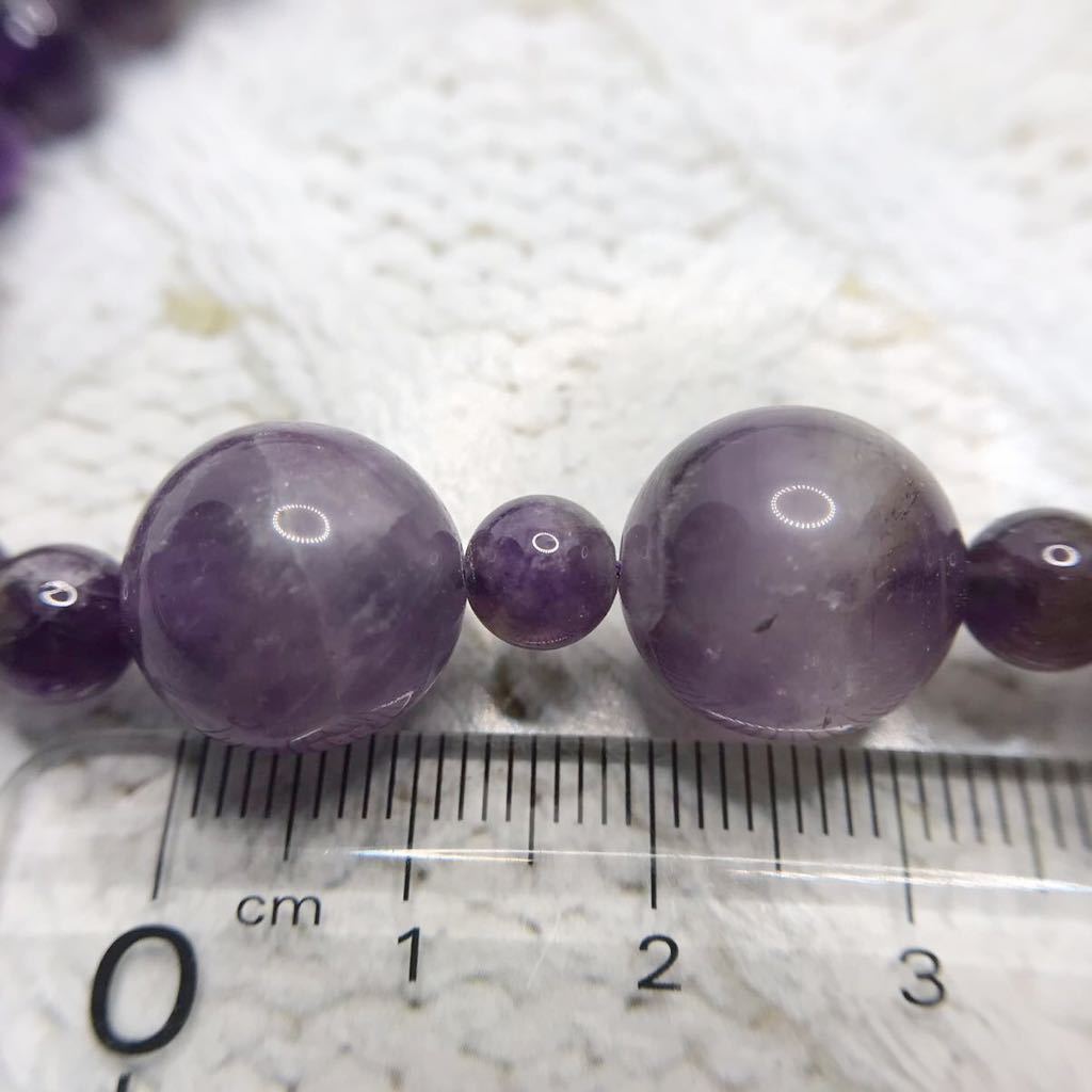  natural stone * large grain amethyst. necklace * lady's pendant silver accessory color stone new goods gem ethnic India jewelry 