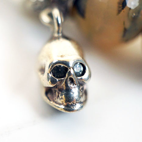  Loree Rodkin bracele Skull silver beige lady's men's popular brand accessory used 