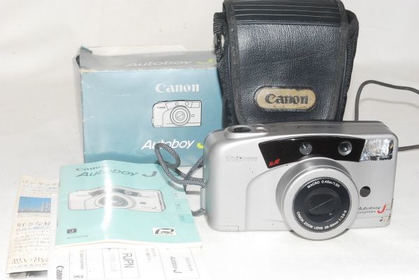Canon キャノン Autoboy J 38-85mm F3.8-8 オートボーイ コンパクトフィルムカメラ ケース、元箱つき ＃614_画像1