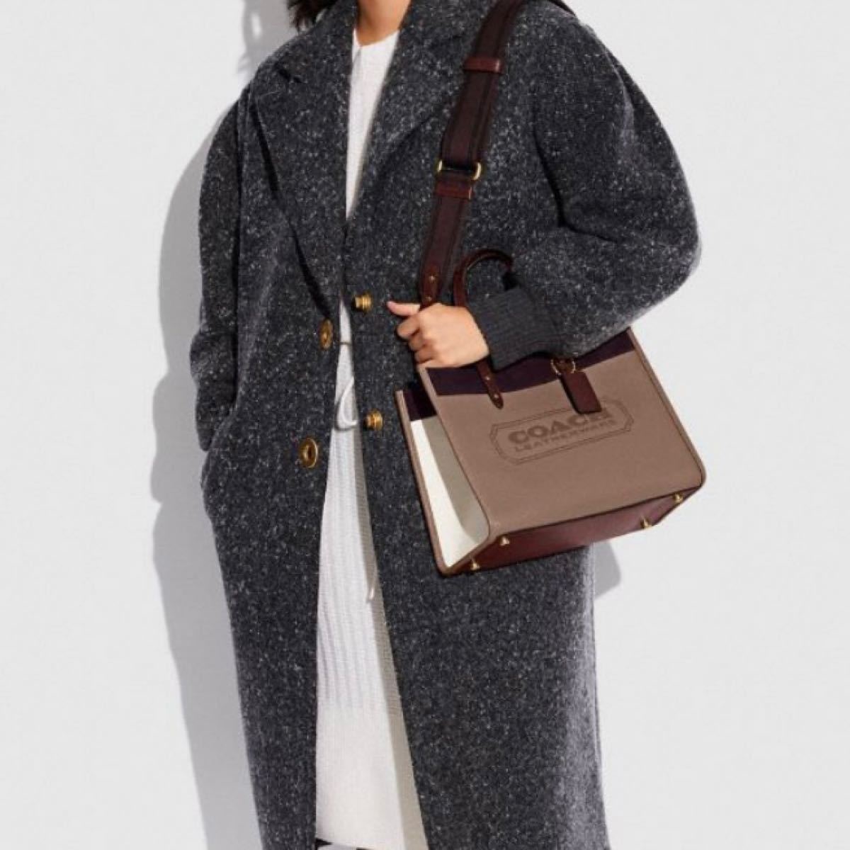 COACH コーチ フィールド トート 30 カラーブロック ウィズ コーチ バッジ 6035