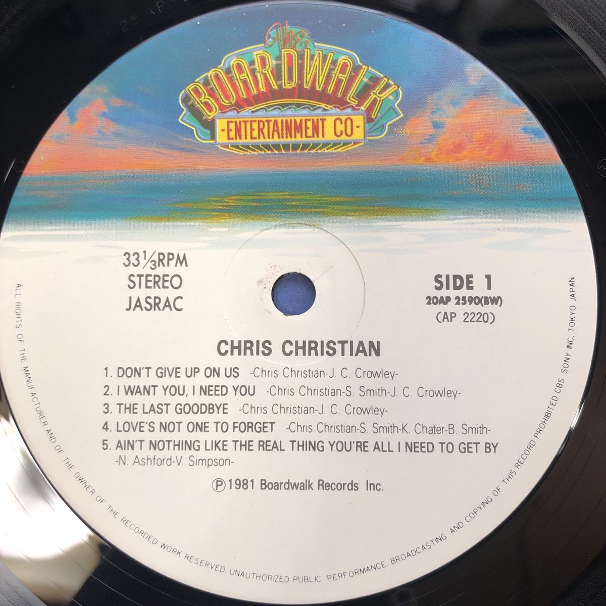 N帯付LP Chris Christian クリス・チャン 出逢い レコード 5点以上落札で送料無料_画像4