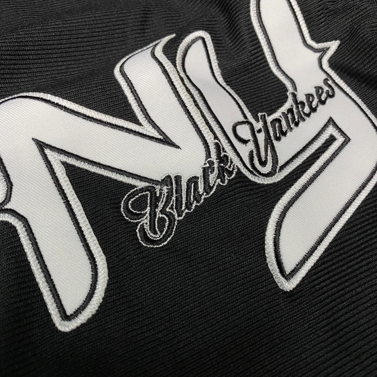 USA限定 【XL】 HeadgearClassics ニグロリーグ Negro ニューヨーク NY ブラックヤンキース #2 ベースボールシャツ 黒 BlackYankees_画像3