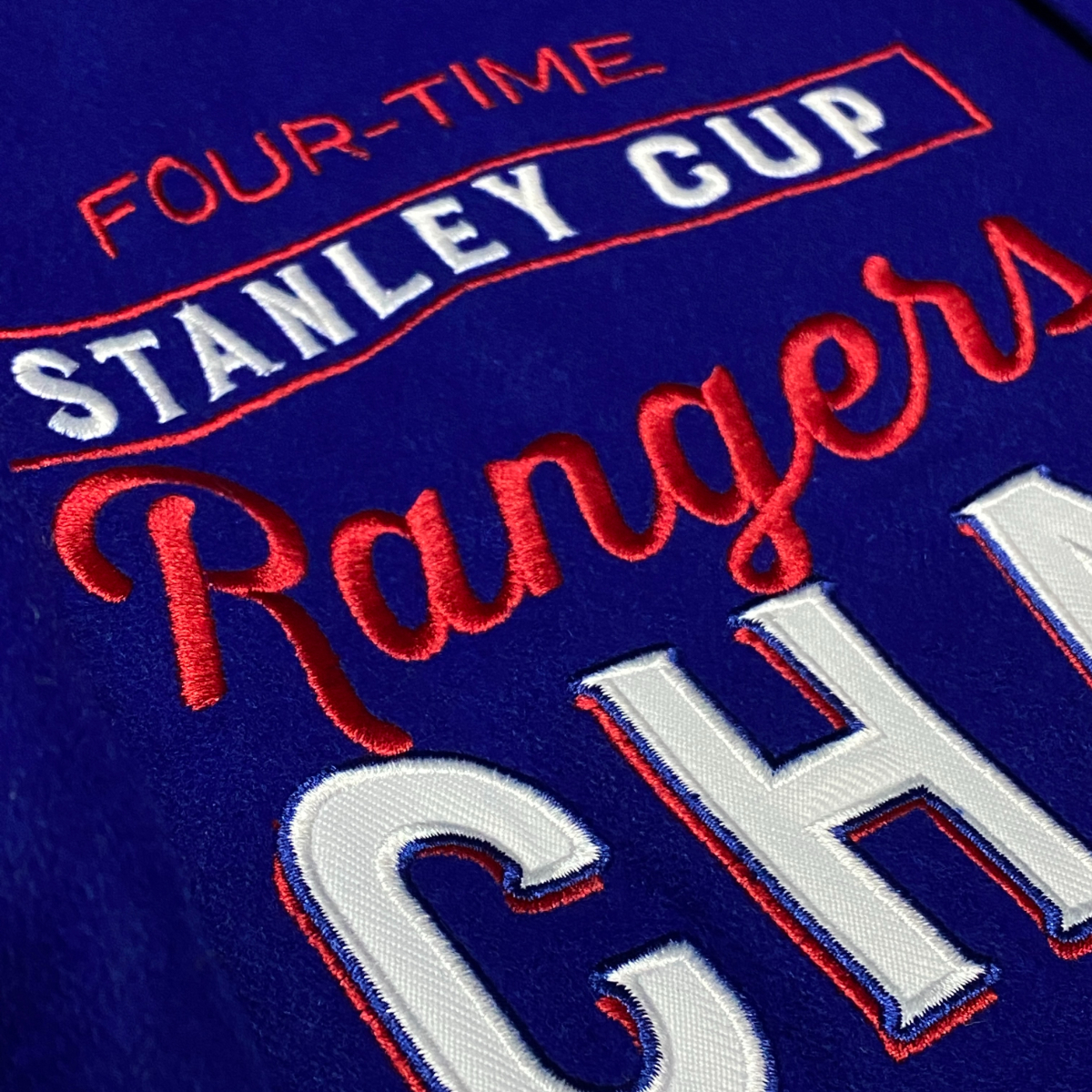 NHL公式 【XL】 JHデザイン NY Rangers レンジャース 限定 スタンリー チャンピオンズ リバーシブル スタジャン USA正規品 アイスホッケー_画像2