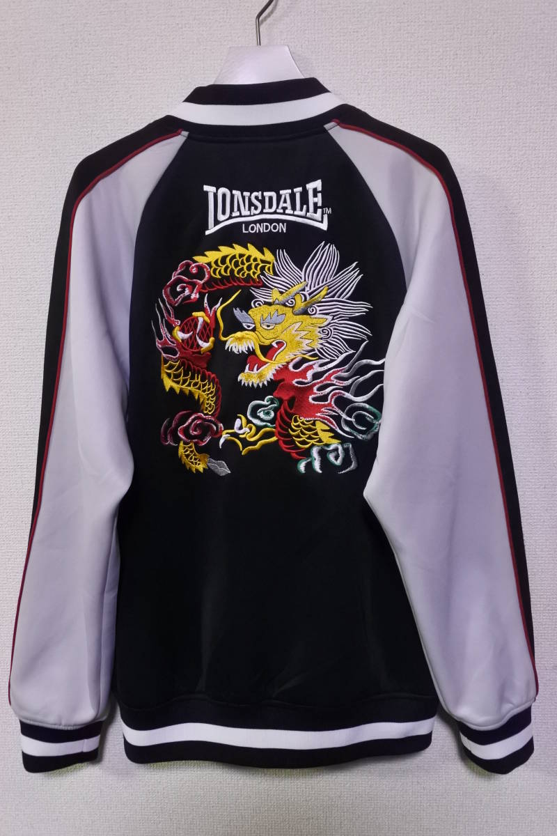 LONSDALE LONDON ロンズデール トラックジャケット ジャージ スカジャン size L 龍 ドラゴン 刺繍