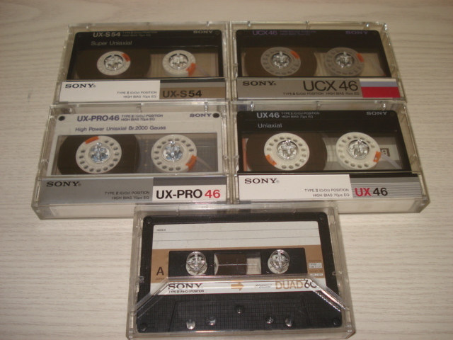 送料無料 即決 SONY カセットテープ DUAD UX-PRO 他 ５本 USED