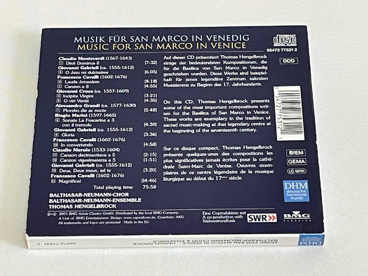 廃盤◇Music for San Marco in Venice/モンテヴェルディ/ヘンゲルブロック◇S7_画像3