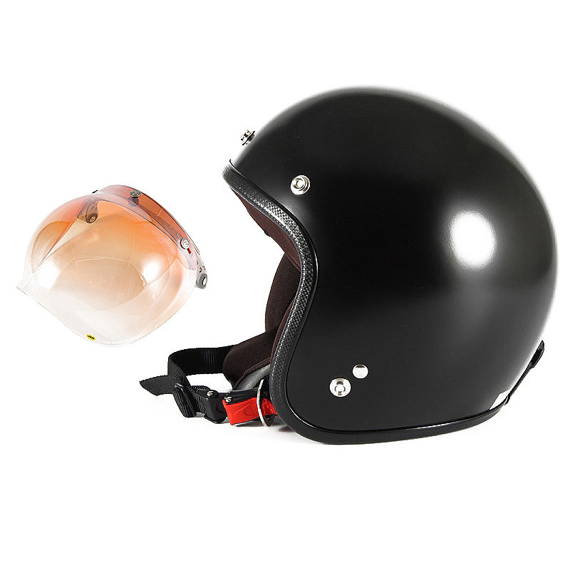 72jam 女性用ジェットヘルメットシールドセット Jp Mono Helmet オフブラック レディース 55 57cm 開閉