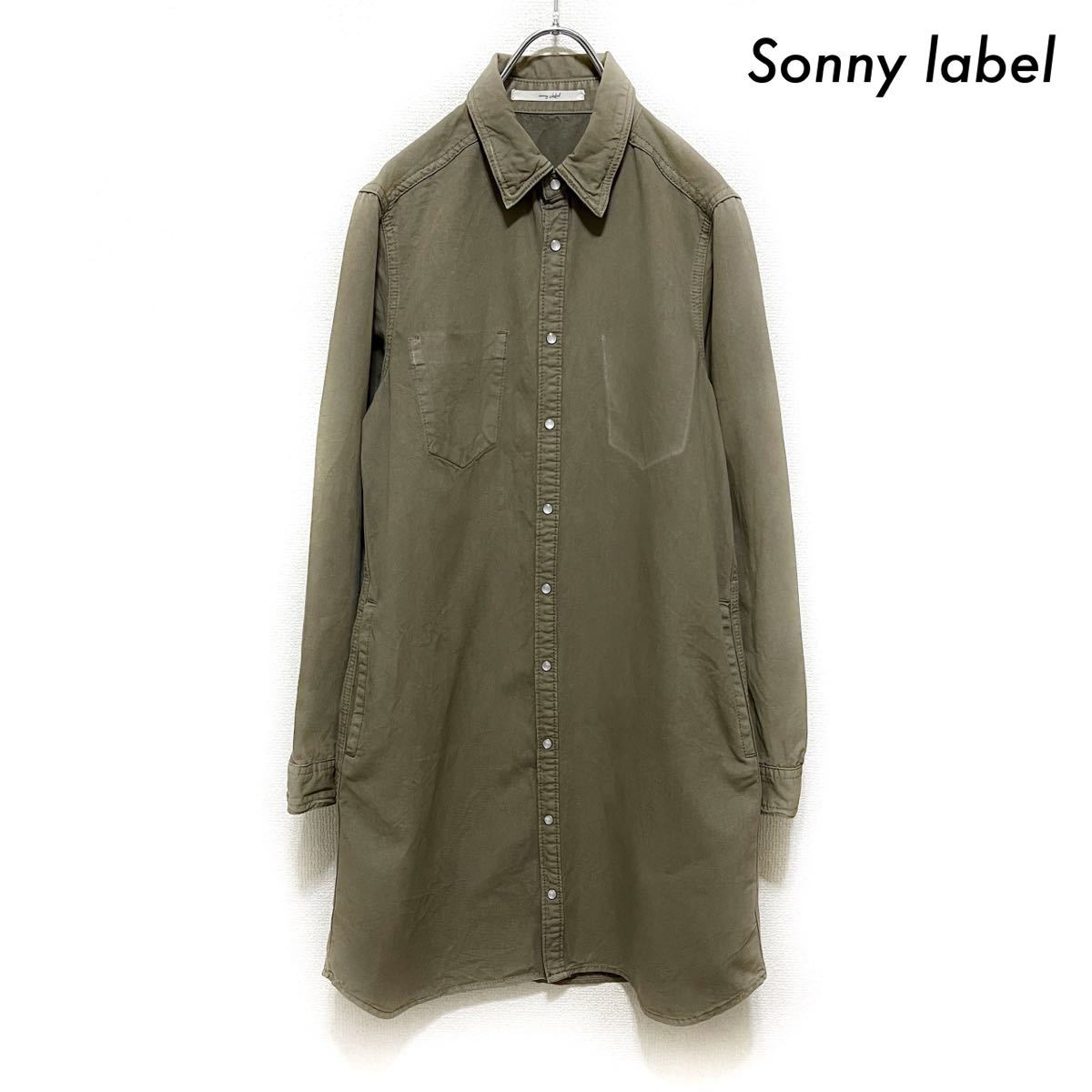 【送料無料】Sonny label サニーレーベル★長袖シャツワンピース カーキ アーバンリサーチ_画像1