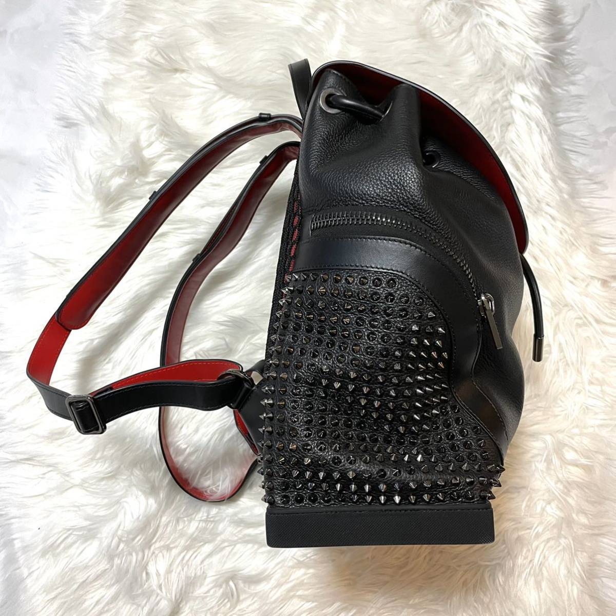 極美品】クリスチャンルブタン サンダル スタッズ レザー ストラップ