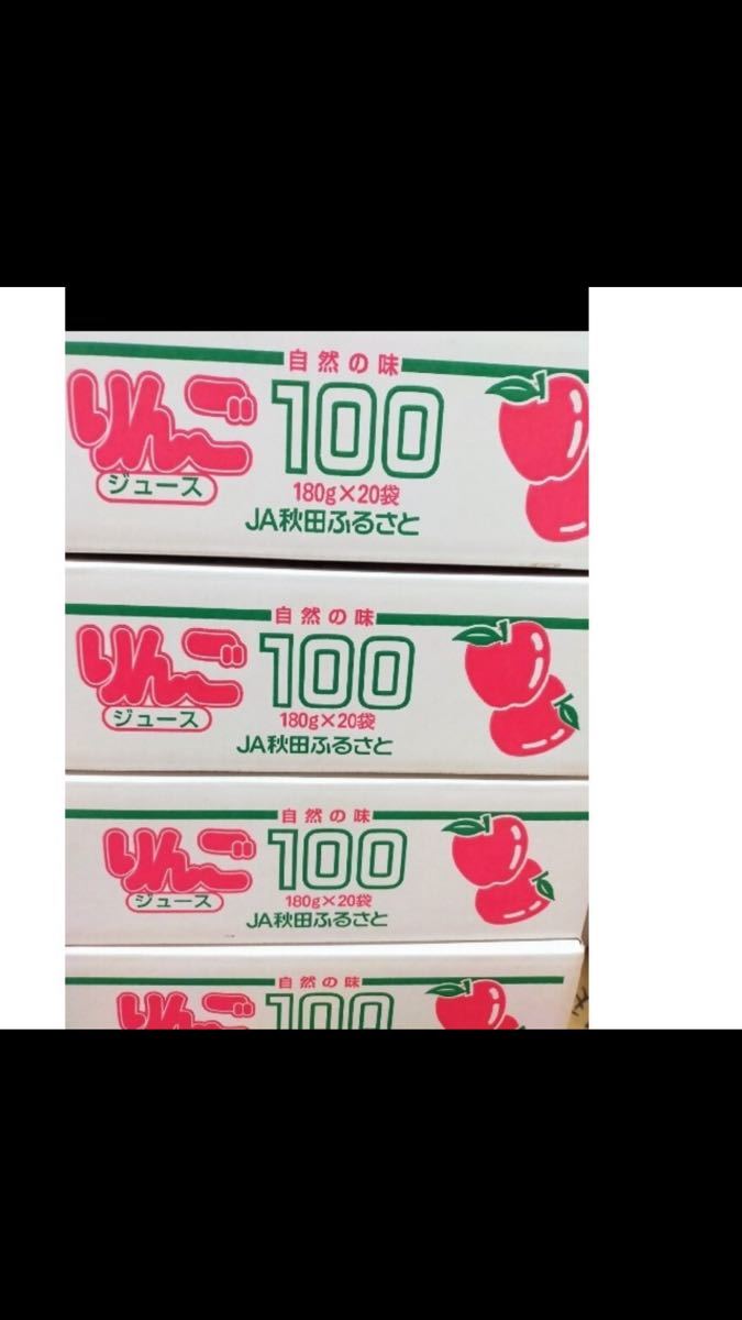 残り3セット限り　秋田産　無添加　りんごジュース　果汁100% 1箱（20袋）送料込み！　
