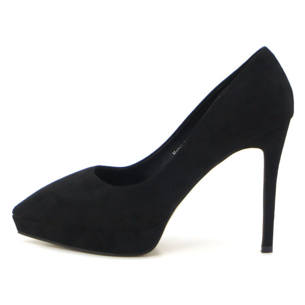  new goods large size pumps black 27cm 131406-44 suede style front thickness bottom storm high heel 