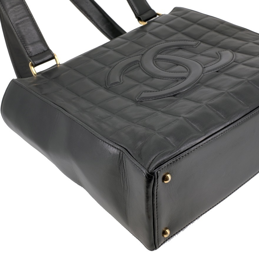 CHANEL シャネル チョコバー ココマーク トートバッグ ブラック