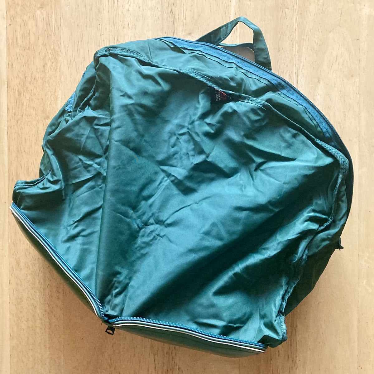  Showa Retro * сумка "Boston bag" * Toray * нейлон * портативный Magic * складной * легкий * эко-сумка * дорожная сумка зеленый * б/у 